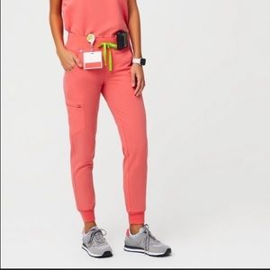 FIGS Hot Coral Jogger scrubs